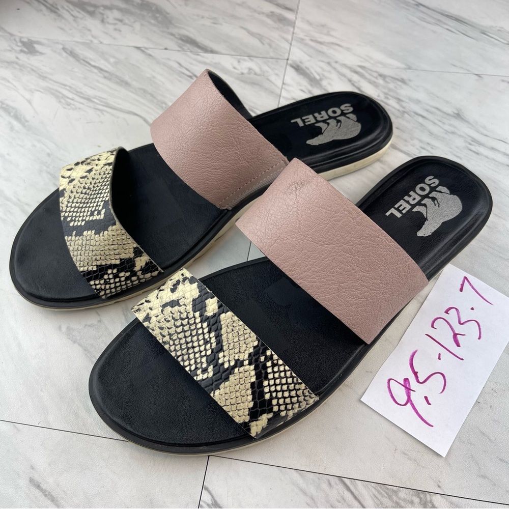 •Sorel Ella II Slide Sandals Slippers Mauve Vapor Women’s Size US 9.5